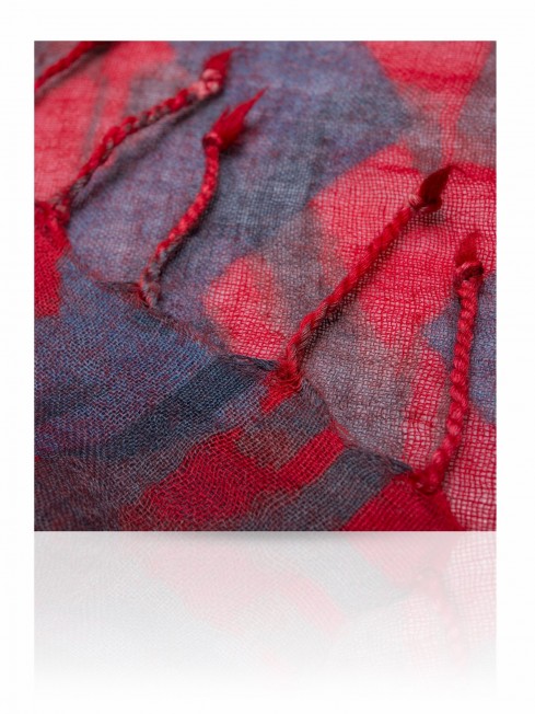 Палантин Унисекс ZW-IKKAT/BLUE.RED